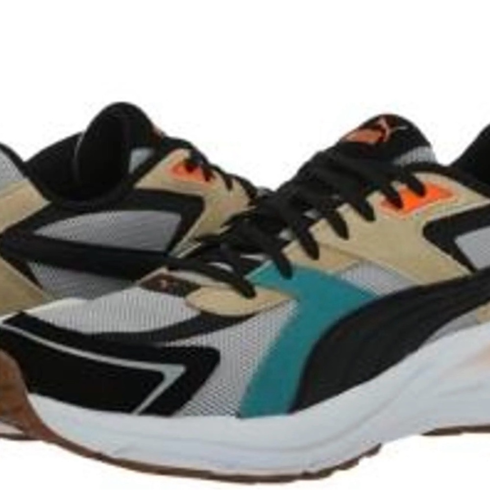 Unisex Puma Black and Teal Sneakers: Puma Hypnotic LS